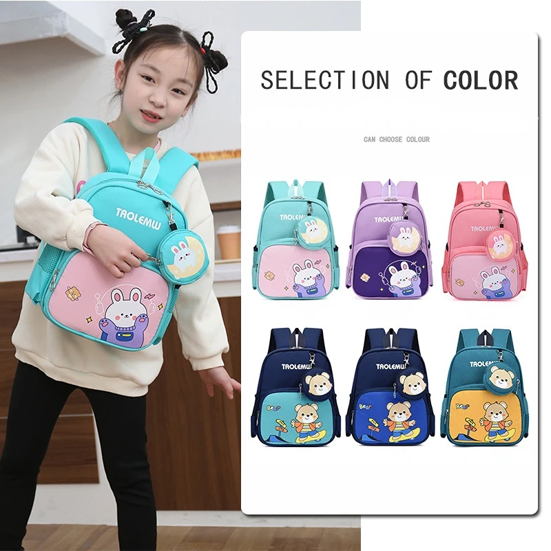 2023 New Children's School Bag Kindergarten Children Cartoon Load Reduction Backpack Boys and Girls Backpack Children Gifts