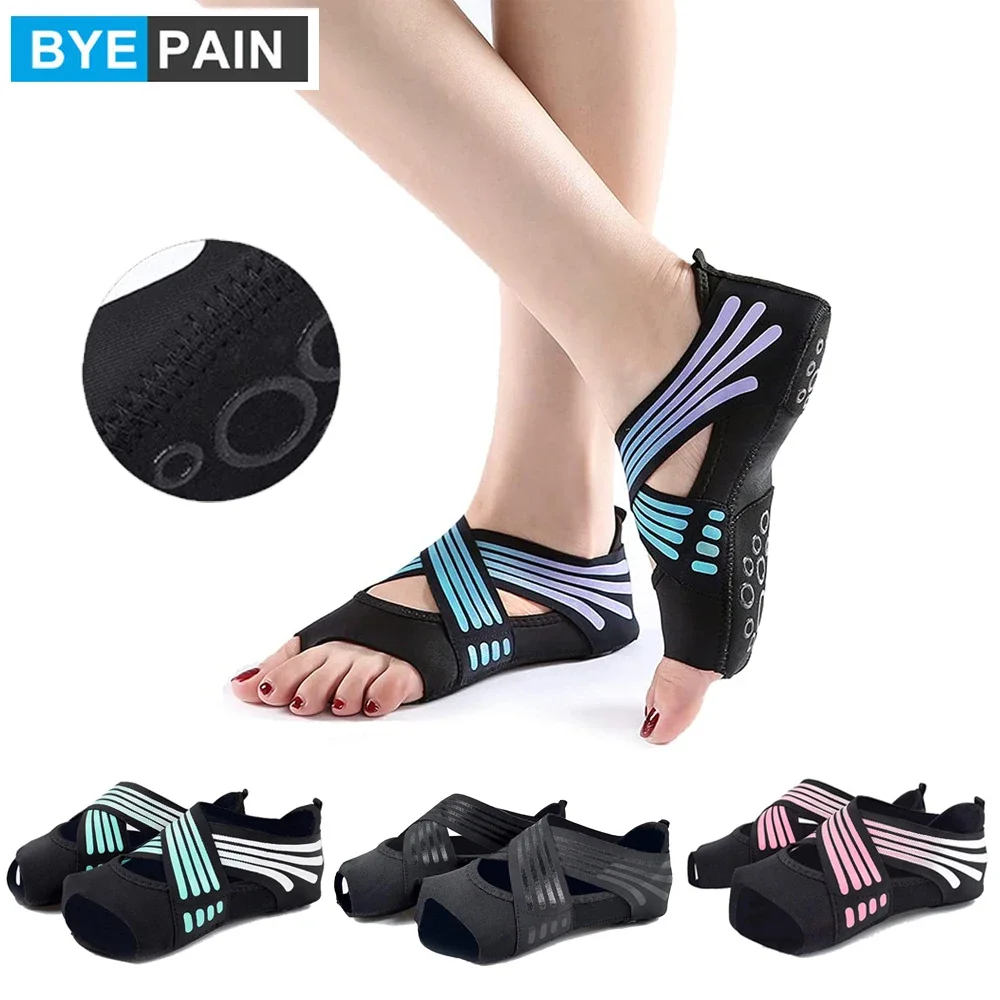 

1Pair Non Slip Pilates Socks,Yoga Socks for Women, Women's Yoga Socks, Clasped Pilates Socks for Ballet Pilates Barre Dance
