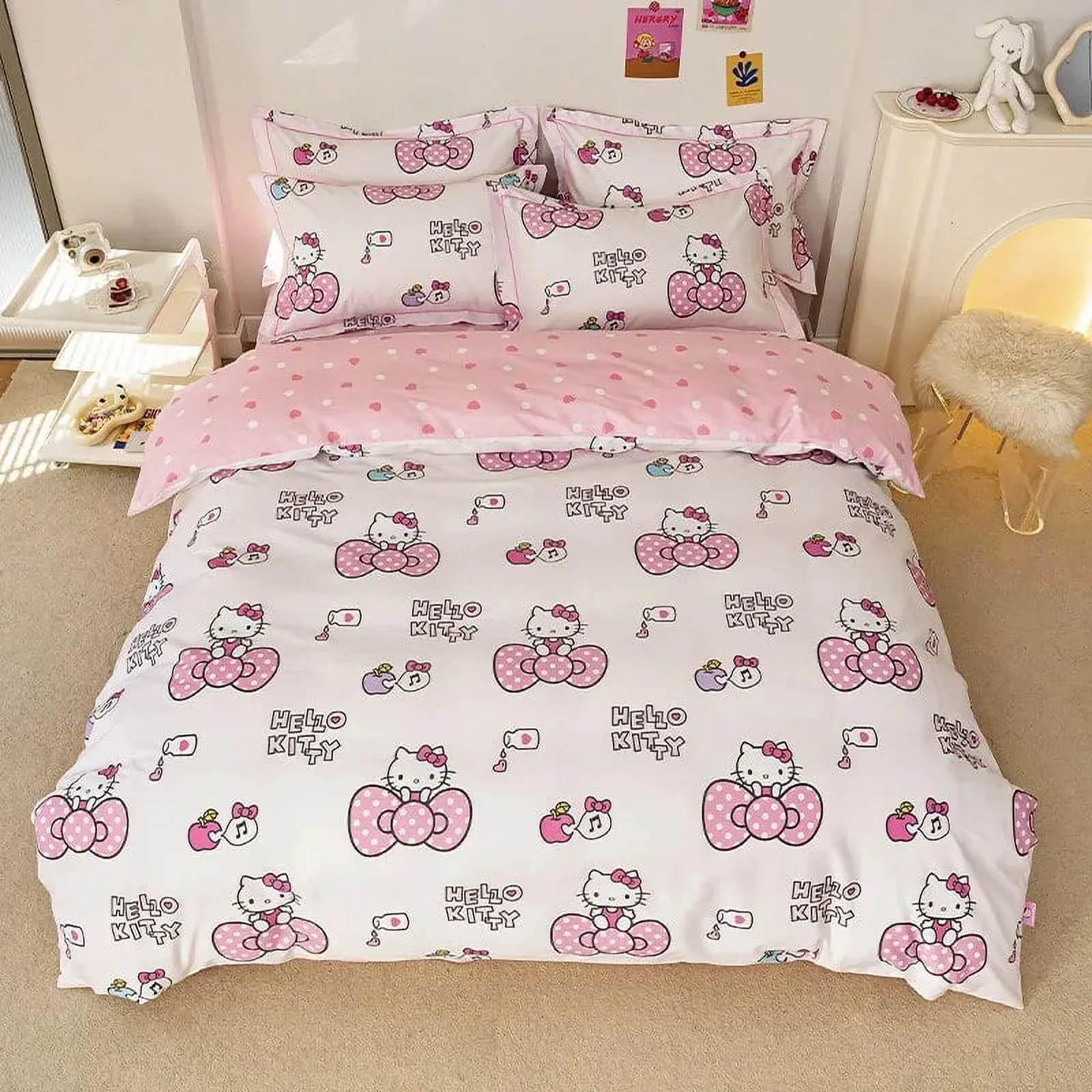 

MINISO Hello Kitty комплект постельного белья из полиэстера