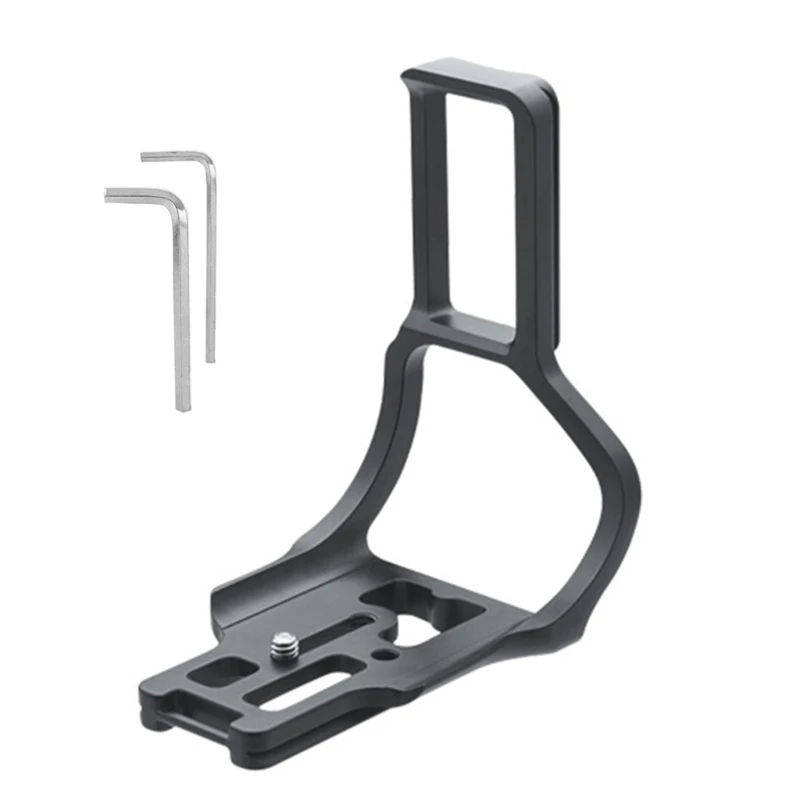 

Aviation Aluminum Vertical Quick Release QR L Plate Bracket Camera Holder Hand Grip for D750