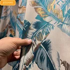 2021 новые американские жаккардовые шторы с золотистой нитью и листьями банана, синие и зеленые светонепроницаемые шторы для гостиной и спальни, на заказ
