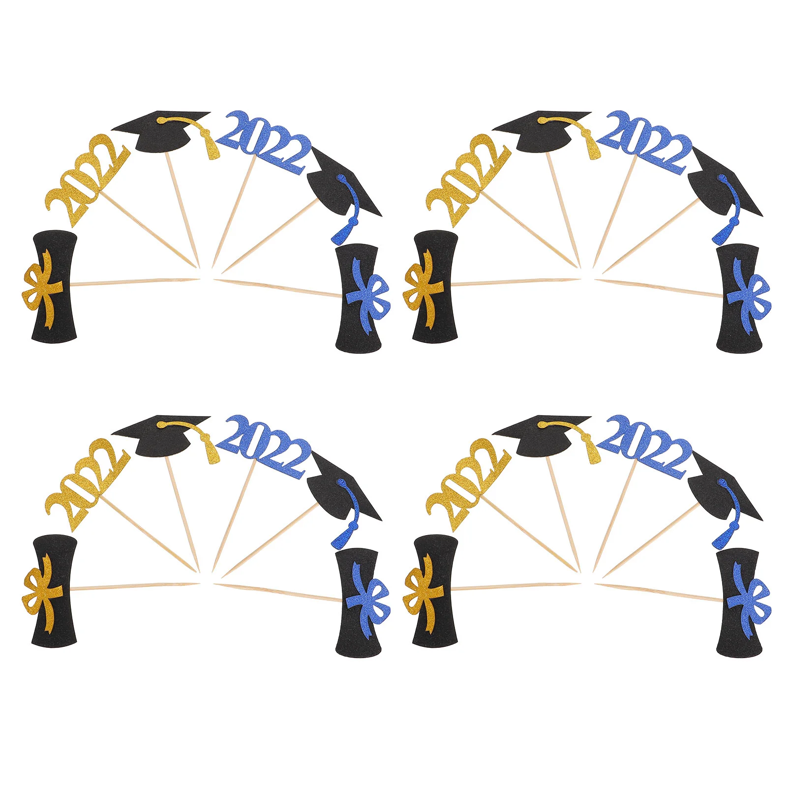 

24pcs Graduation Cake Topper Cupcake Topper 2022 Graduation Party Cake Decor