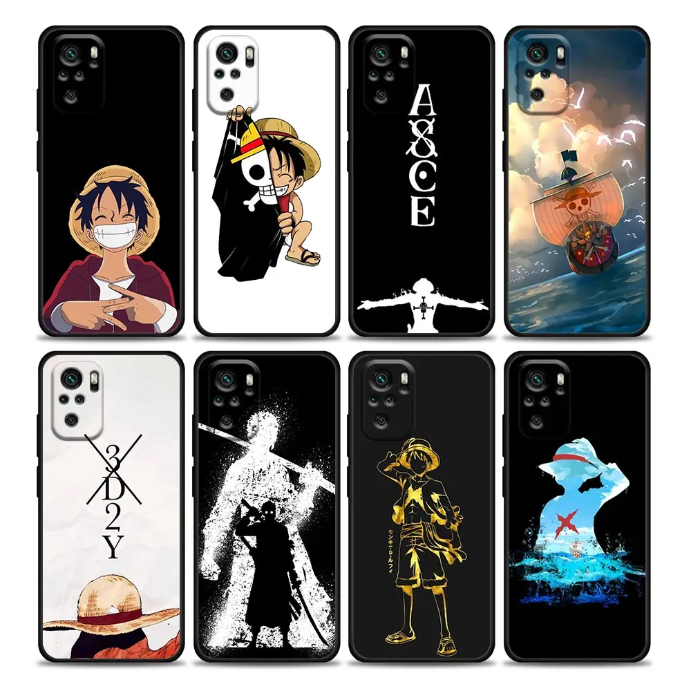 

Japanese Manga Anime Luffy Ace Phone Case for Redmi 10 9 9A 9C 9i K20 K30 K40 Plus Pro Note 10 Pro 11 Pro Soft Silicone