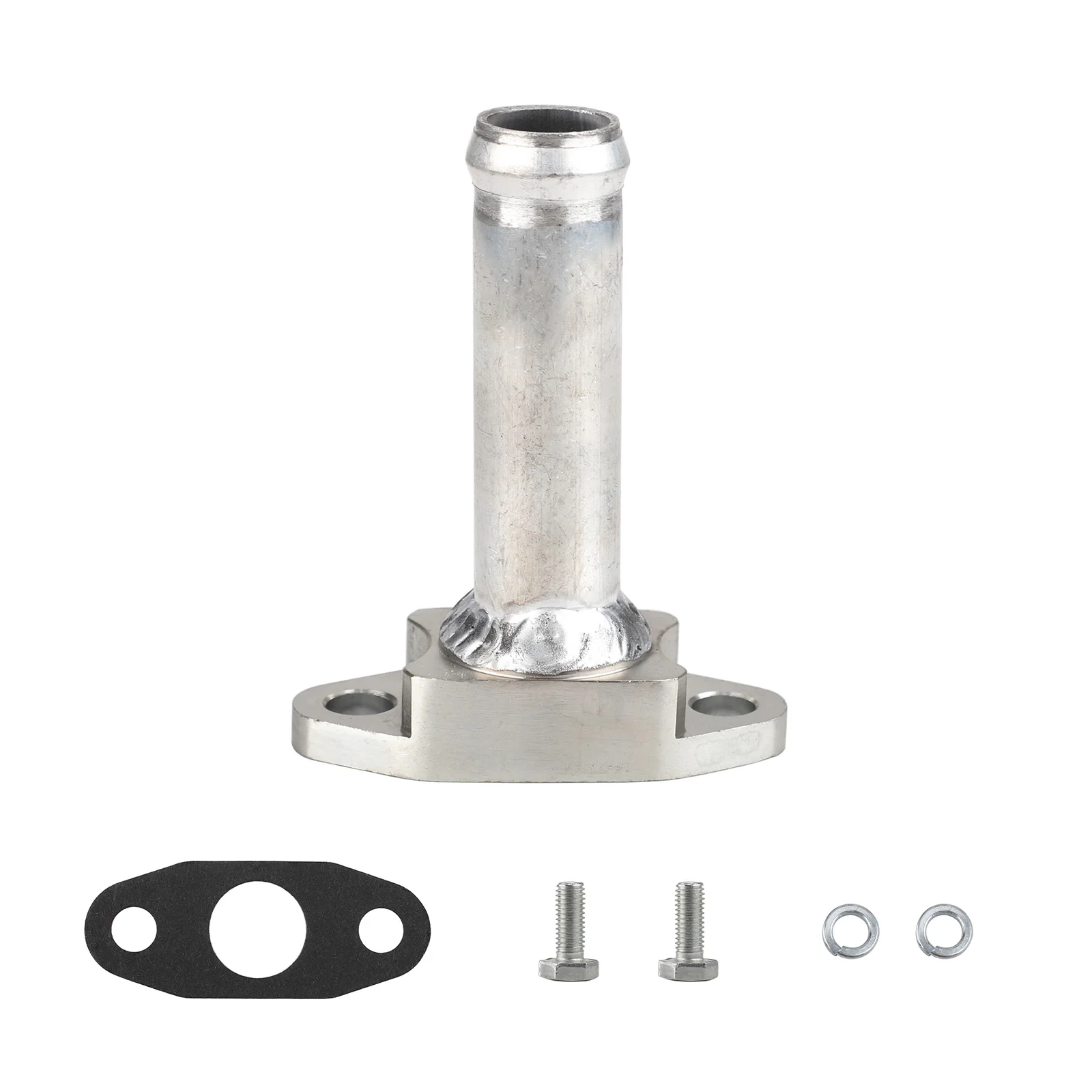 For Garrett GT32 GT40 GT42 T3 T4 Barb Push On Holset Cummins CNSPEED Aluminum Extended Turbo Oil Drain Flange Kit Fit