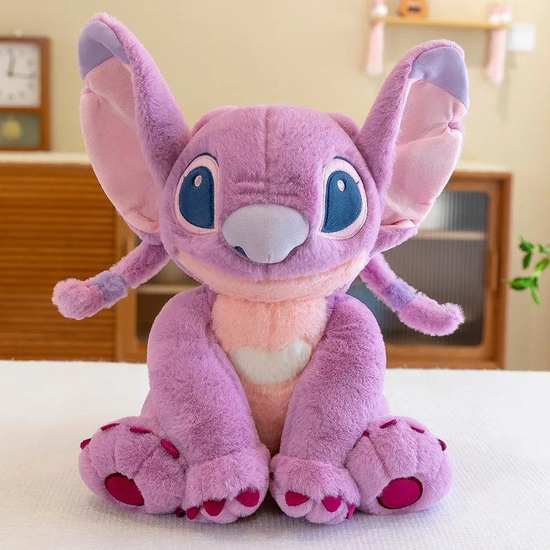 

30/45cm Kawaii Disney Angel Lilo and Stitch Plush Toys Couple Girlfriend Anime Stich Doll Soft Plushie Stuffed Gift for Children