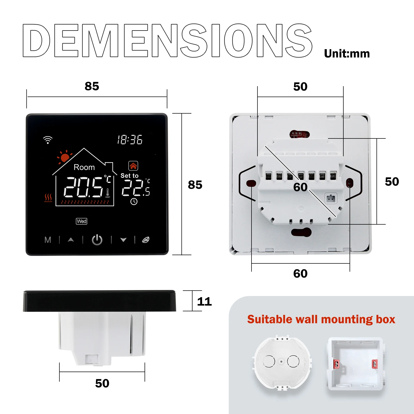 Beok WiFi Thermostat Temperature Controller for Gas Boiler Tuya Thermostato Smart Room Heating Works with Alexa Google Home - купить по