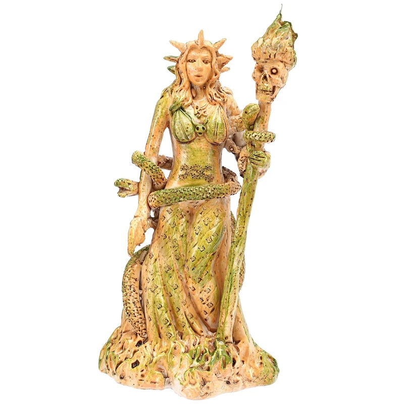 

BMDT-Greek Goddess White Sorceress Witchcraft Hecate Figurine Hekate Necromancy Deity Magic Powerful Pagan Witch Statue
