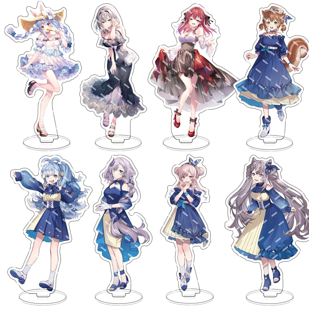 

Anime Hololive Vtuber Stand Model Acrylic Figure Usada Pekora Rushia Hosimati Cartoon Pendant Keychain Desk Decor Accessories