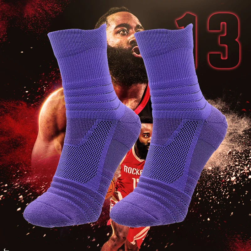 

Basketball socks Professional sports socks Pure cotton deodorant sweat-absorbing men's anti-slip thickened terry elite socks