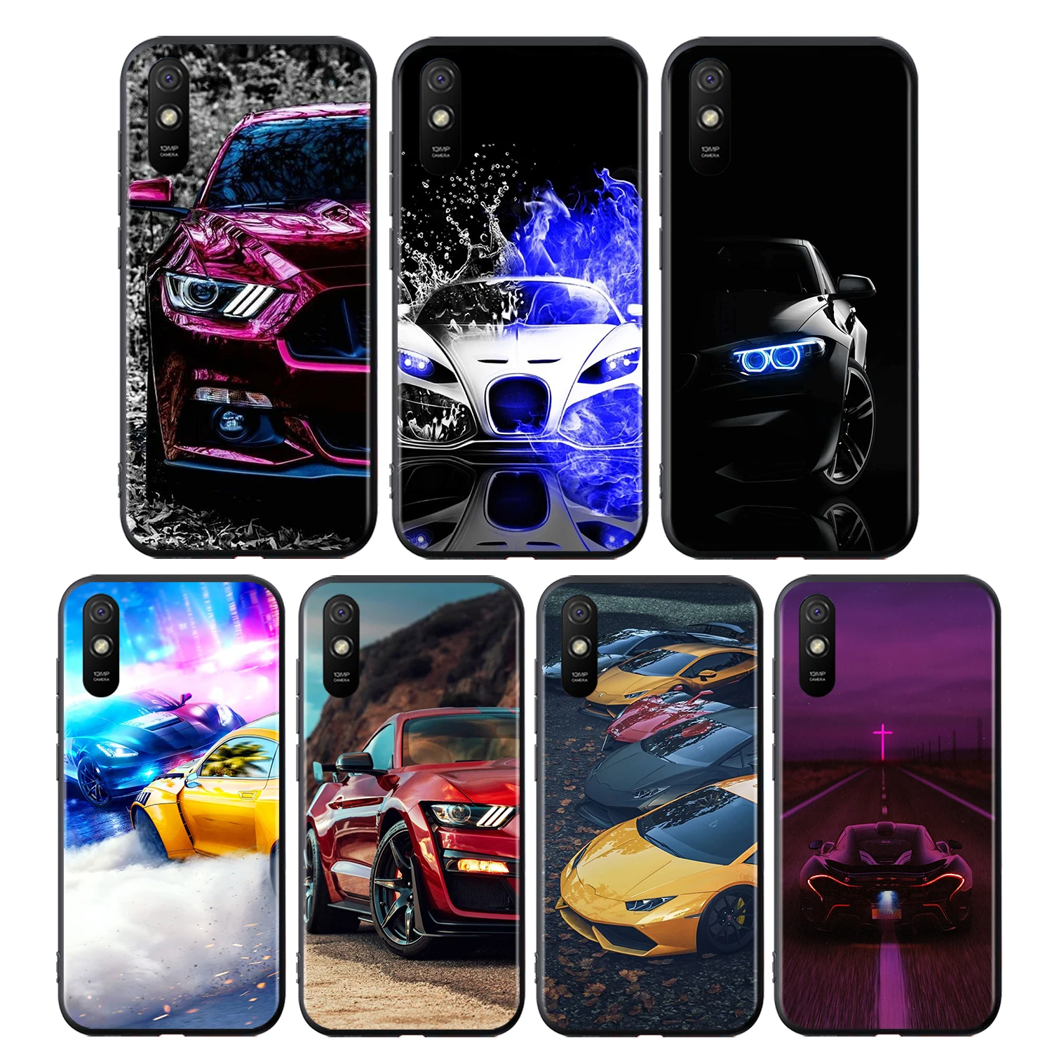 

Sports Car Cool Silicone Cover For Xiaomi Redmi 10 9 9T 9C 8 7 6 Pro 9AT 9A 8A 7A 6A S2 GO 5 5A 4X Plus Phone Case