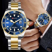 luxury mens watches stainless steel business waterproof date quartz watch men fashion luminous sport clock relogio masculino