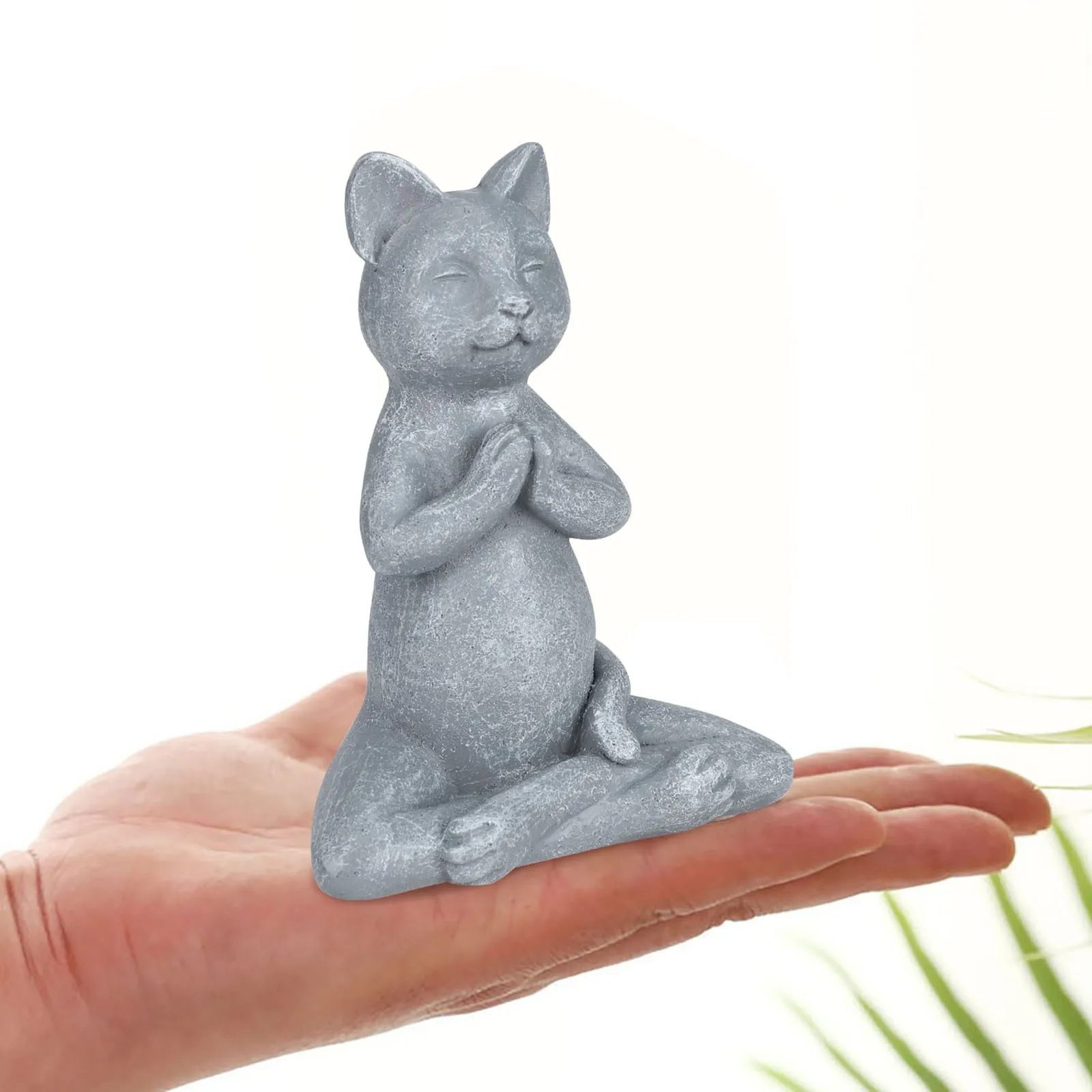 

Prayer Cat Statue Buddha Meditation Cat Sculptures And Figurine Garden Outdoor Home Office Desktop Decoration Resin Ornament