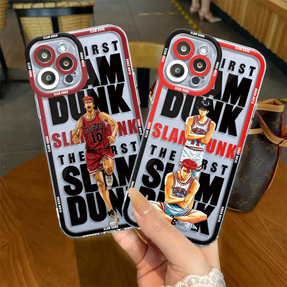 Фото Крутой мультяшный чехол Slam Dunk для Apple iPhone XR XS 7 6s SE 12 Mini X 8 13 Pro Max 14 Plus 11 Pro, прозрачный мягкий чехол №3