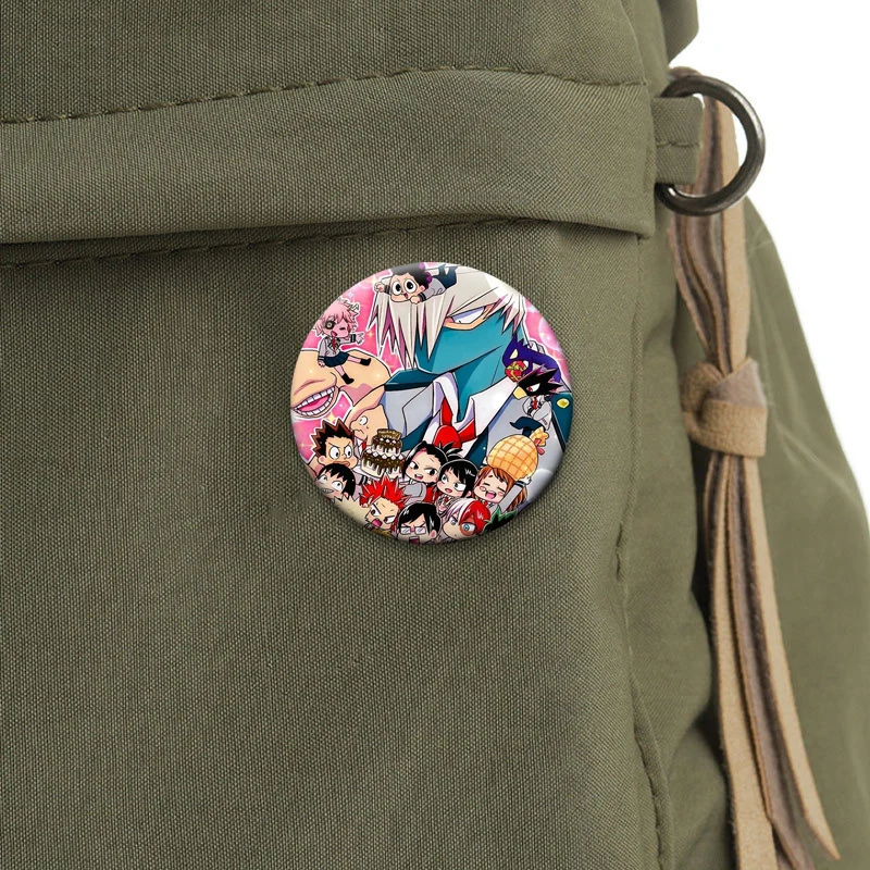Фото Броши с героями аниме Kyoka Jiro Mezo Shoji Mina Ashido Momo Yaoyorozu Shoto Todoroki All Might Tsuyu Asui Best Jeanist Badge Pins №4