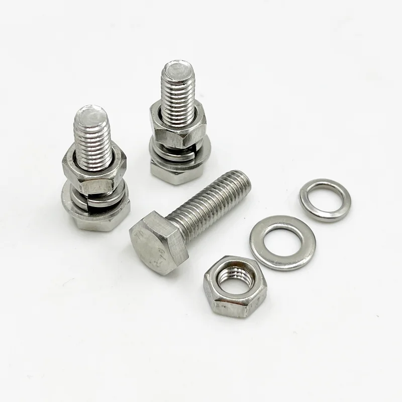 510 шт./комплект болты с шестигранной головкой и шайбой из нержавеющей стали