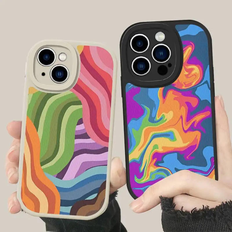 

Liquid Swirl Abstract Pattern Phone Case Hard Leather For iPhone 14 13 12 Mini 11 14 Pro Max Xs X Xr 7 8 Plus