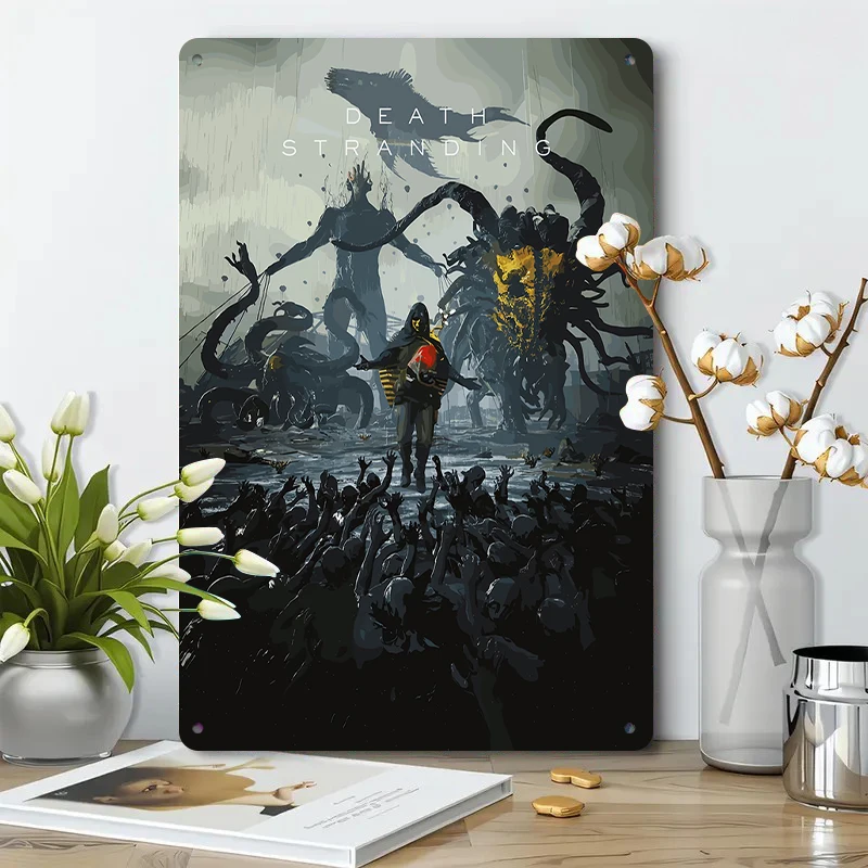 Фото Death Stranding Game Art Металлическая жестяная вывеска Гостиная Кабинет Настенный декор Украшение дома Плакат №4