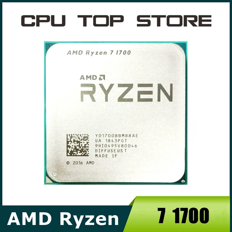 

AMD Ryzen 7 1700 R7 1700 3,0 ГГц Восьмиядерный 16-поточный процессор 65 Вт YD1700BBM88AE разъем AM4