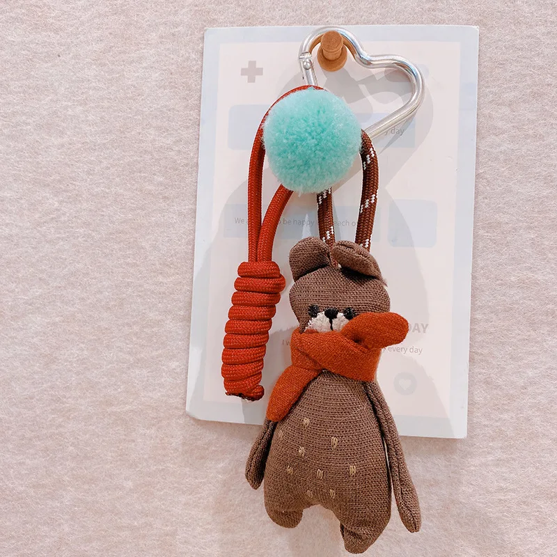 Тканевая серия кукол-животных милый брелок для ключей Kawaii Puppy сумки подвеска