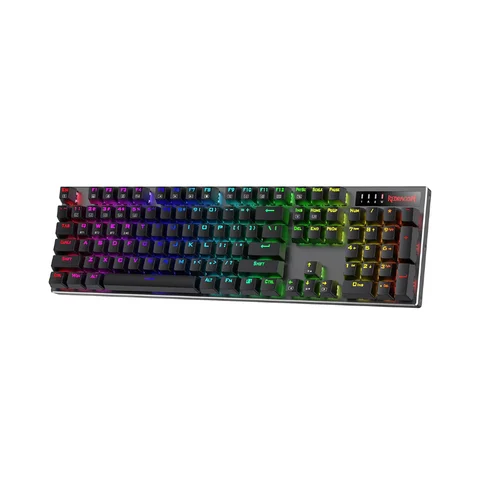 Redragon K556 PRO модернизированная беспроводная RGB игровая BT/2,4 ГГц трехрежимная Механическая линейная Бесшумная клавиатура с горячей заменой и красным переключателем