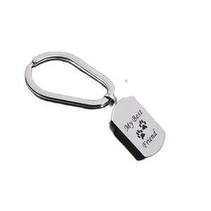 CMK2053 5pcs/lot Wholesale Dog Tag Key Chain 316L Stainless Steel Memorial Cremation Key Chain Free Engraving