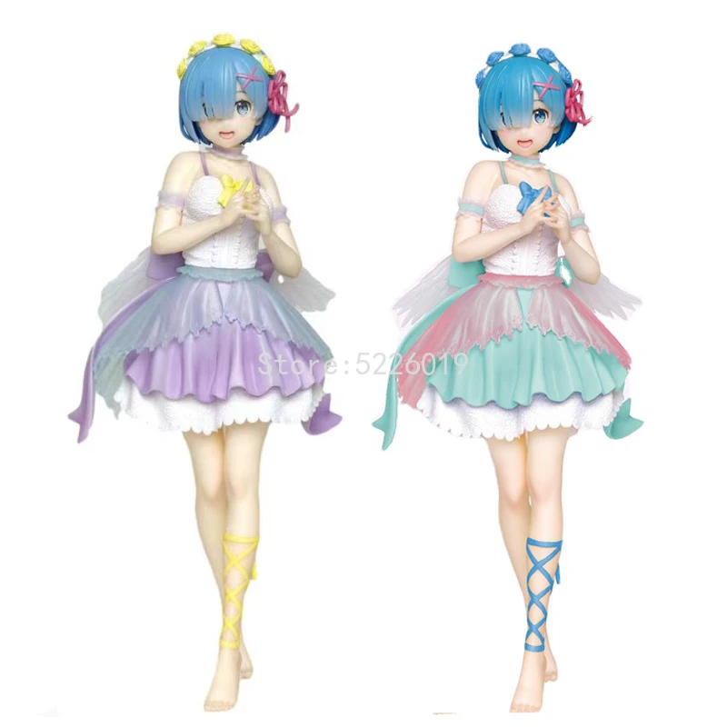 

19cm Re:ZERO Starting Life in Another World Anime Figure Angel Wing Rem Action Figure Demons Ram Figurine Model Doll Gift Toys