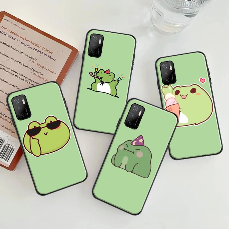 

Funny Animal Frog Phone Case ForXiaomi POCO F3 GT X3 Pro X3 GT M3 M3 Pro X3 X3 NFC Soft TPU Silcone Cover Coque Capa