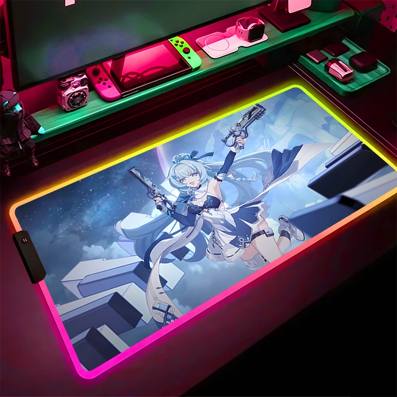 Коврик для мыши с резиновыми краями нескользящий RGB