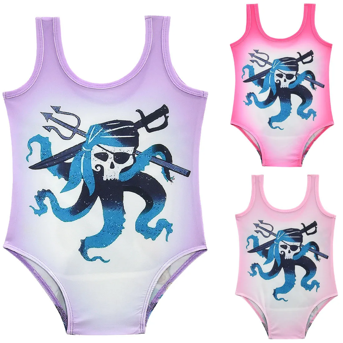 

2022 New Disney Female Descendants3 Cartoon Print Comfortable and Cute Body One Piece Swimsuit 4-14Y