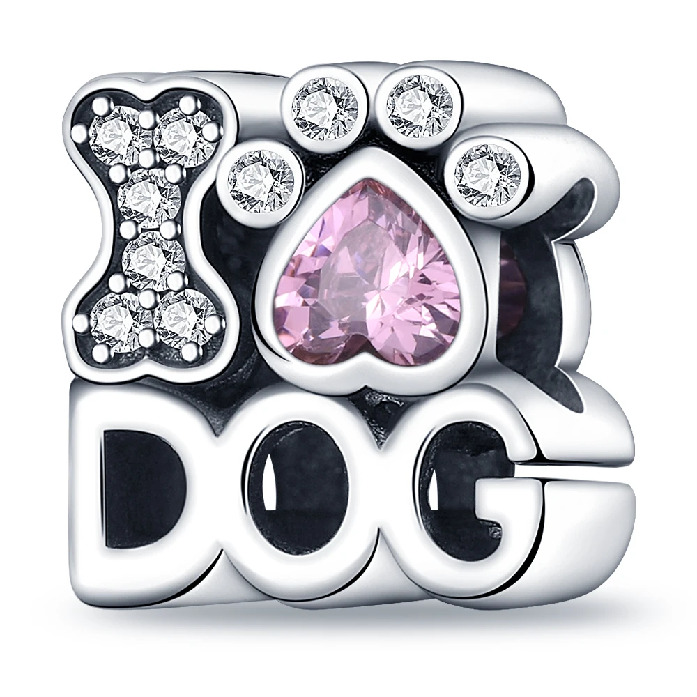 Женские серебряные бусины на высоких каблуках с клевером |