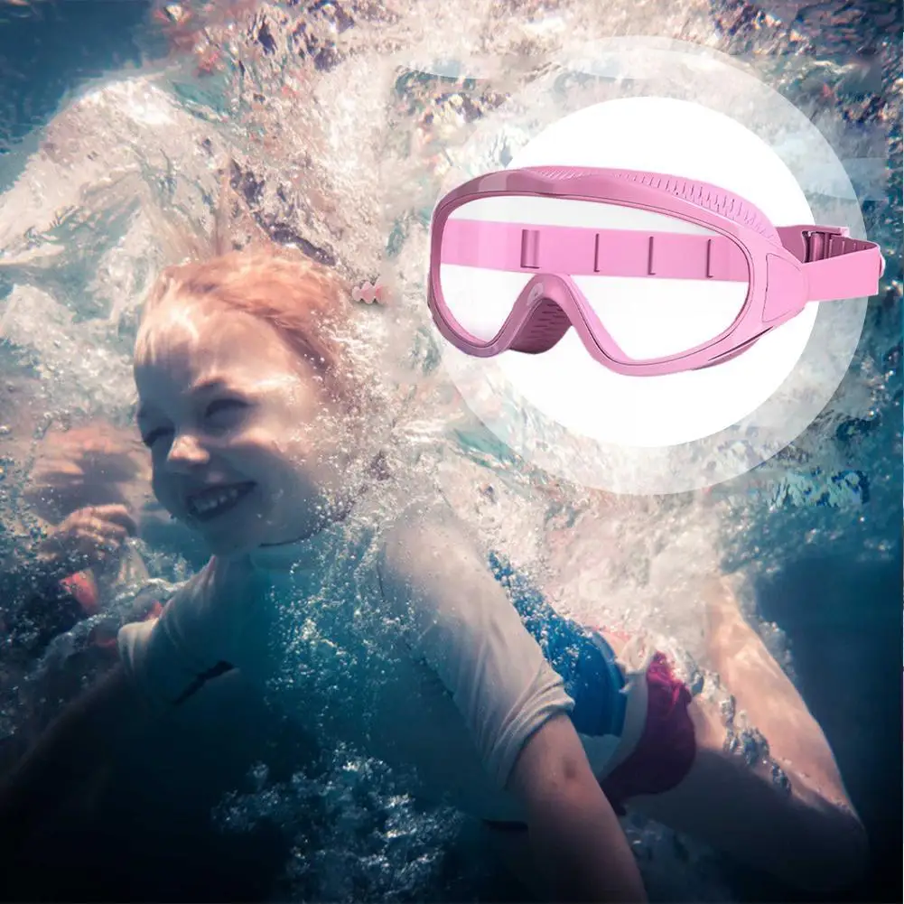 

Big Frame Kids Swim Goggles Anti Fog Wide View Swimming Gear For Boys Girls Children Silicone Glasses For Swimming Pool Div Z7E2