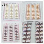 Бесплатная доставка, полужемчуг с отверстиями, супер сильный блеск, полужемчуг, натуральный пресноводный жемчуг в паре, ручная работа, сделай сам