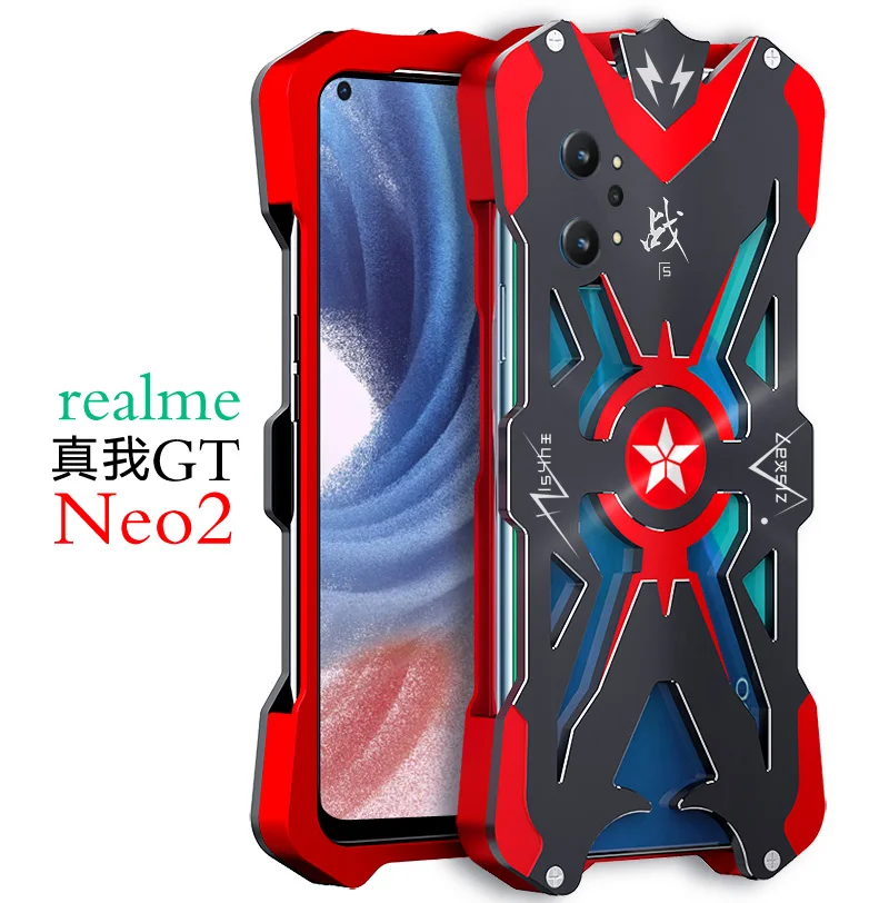 Original Armor Ii Aviation Metal Case For Oppo Realme Gt X7 X2 X50 Pro Bumper Powerful Shockproof Aluminum Bumper Back Cover