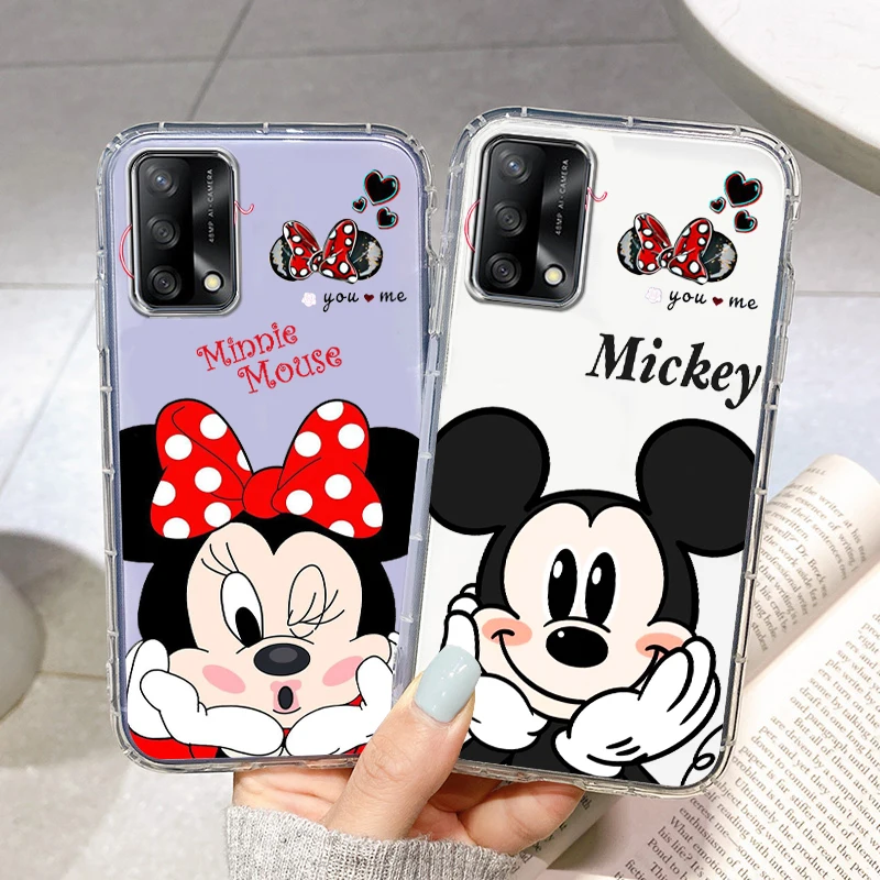 

Disney Minnie Mickey Cool Art Phone Case For OPPO Realme V11 X3 X50 Q5i GT GT2 Neo 2 3 C21Y C3 10 9 8 7i Pro Master Transparent