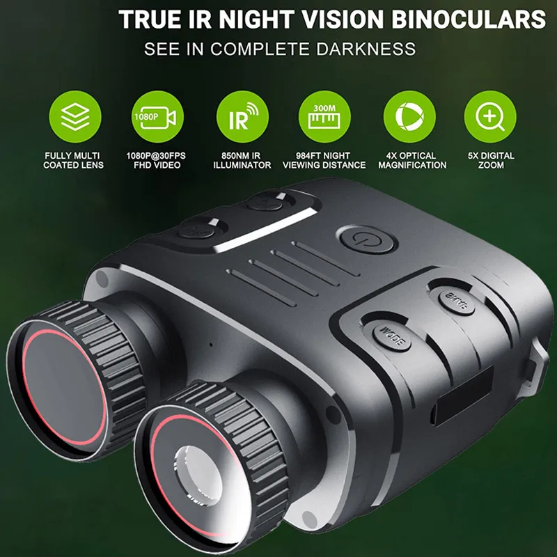

HD 1080 бинокль ночного видения с 5-кратным цифровым зумом, телескоп ночного видения для охоты, кемпинга, ночного видения s