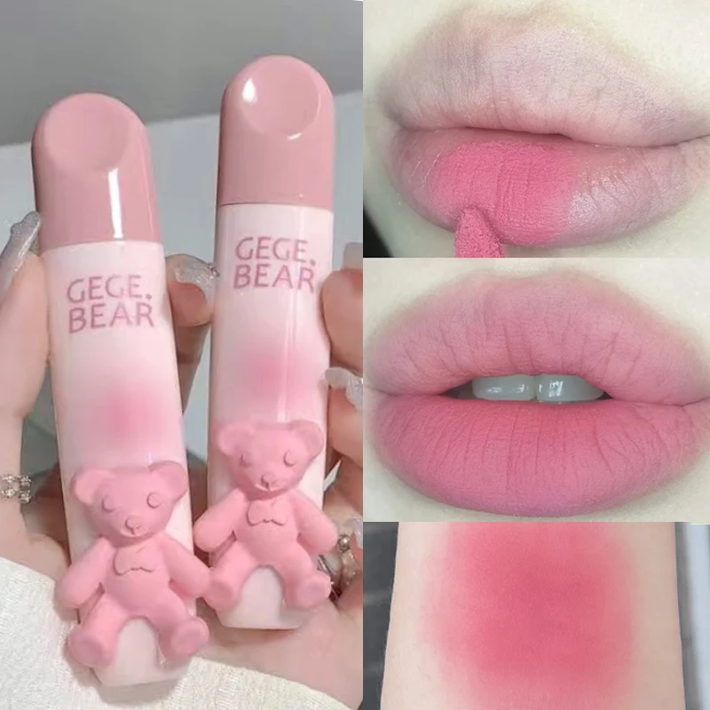 

Pink Matte Velvet Lip Gloss Waterproof Long Lasting Non-Stick Cup Not Fading Sexy Red Nude Silky Smooth Liquid Lipstick Cosmetic