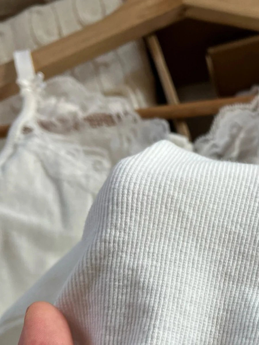 Кружевные лоскутные тонкие топы на бретелях женские летние пуговицы два банта