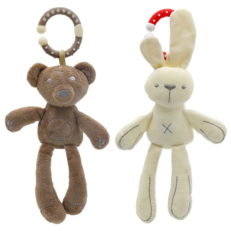 

1Pc 8'' Mood Comforter Bunny/Bear Baby Teething Toy Soft Animal Doll Room Decorated Mood Appease Toy Infant Crib Ornament