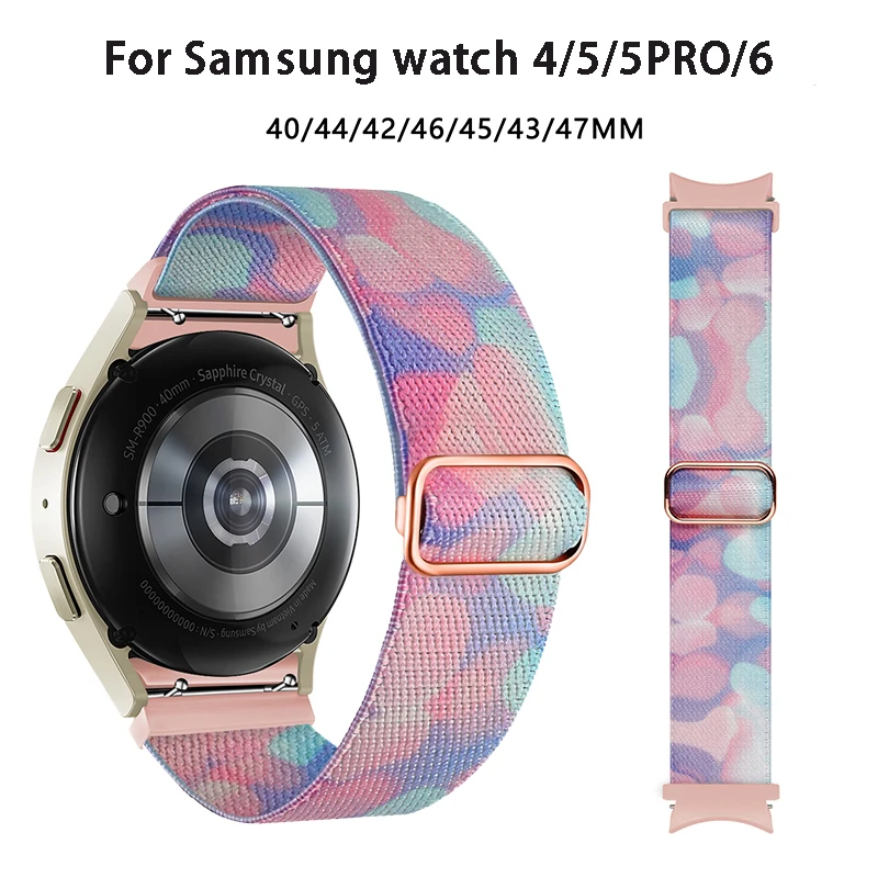 

Ремешок нейлоновый 20 мм для Samsung Galaxy Watch 4/5/6 40 мм 44 мм 4 6 Classic 42/43/46/47 мм, браслет для наручных часов Galaxy Watch 5 Pro 45 мм