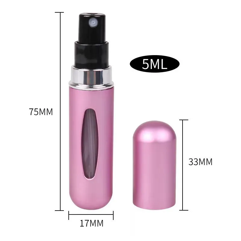 5ml Perfume Refillable Bottle Atomizer Portable Liquid Container for Cosmetics Traveling Mini Aluminum Spray Alcochol Empty New images - 6