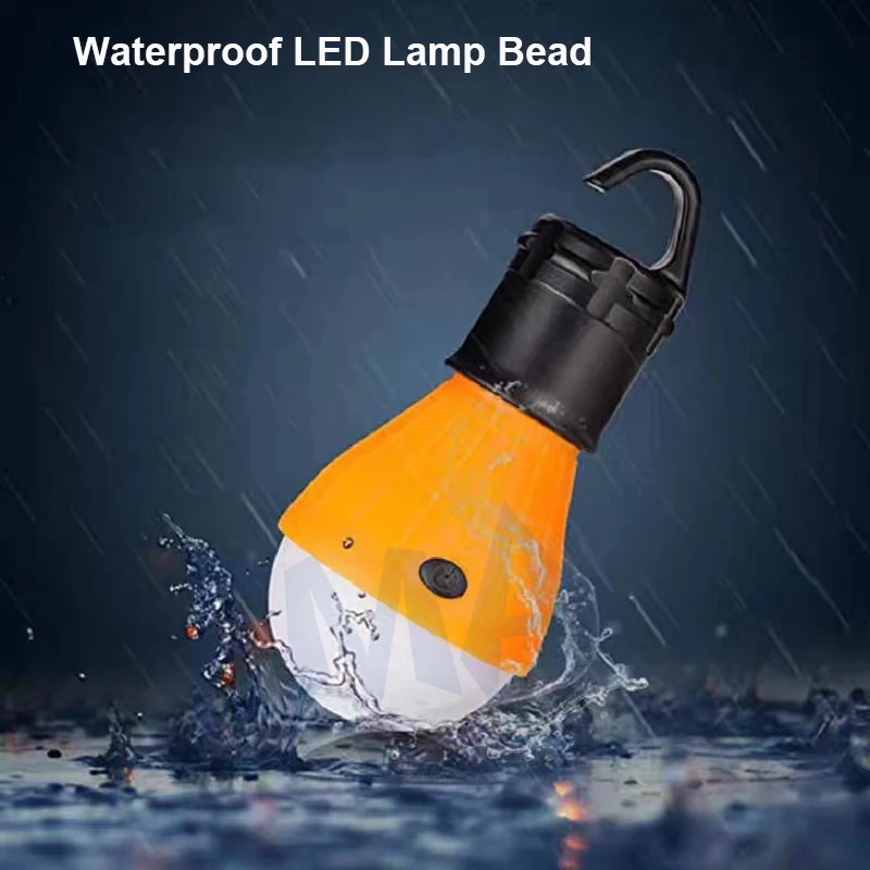 Набор из 2 переносных светильников для кемпинга, водонепроницаемых, подвешиваемых на открытом воздухе для аварийного освещения, мягких светодиодных палаток, ламп для рыбалки и походов.