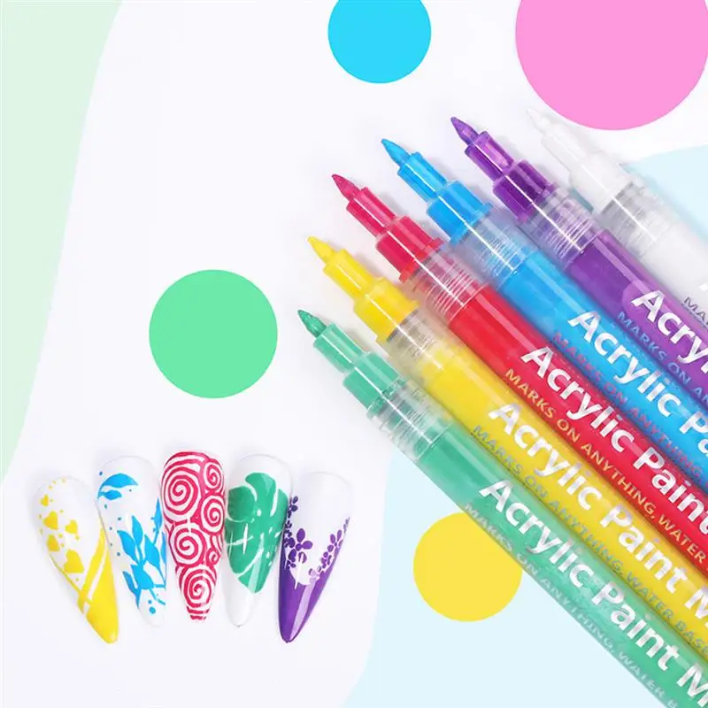 

10Pcs Nail Line Drawing Pens Woman Nail Art Line Drawing Tools Nail Art Paint Pen