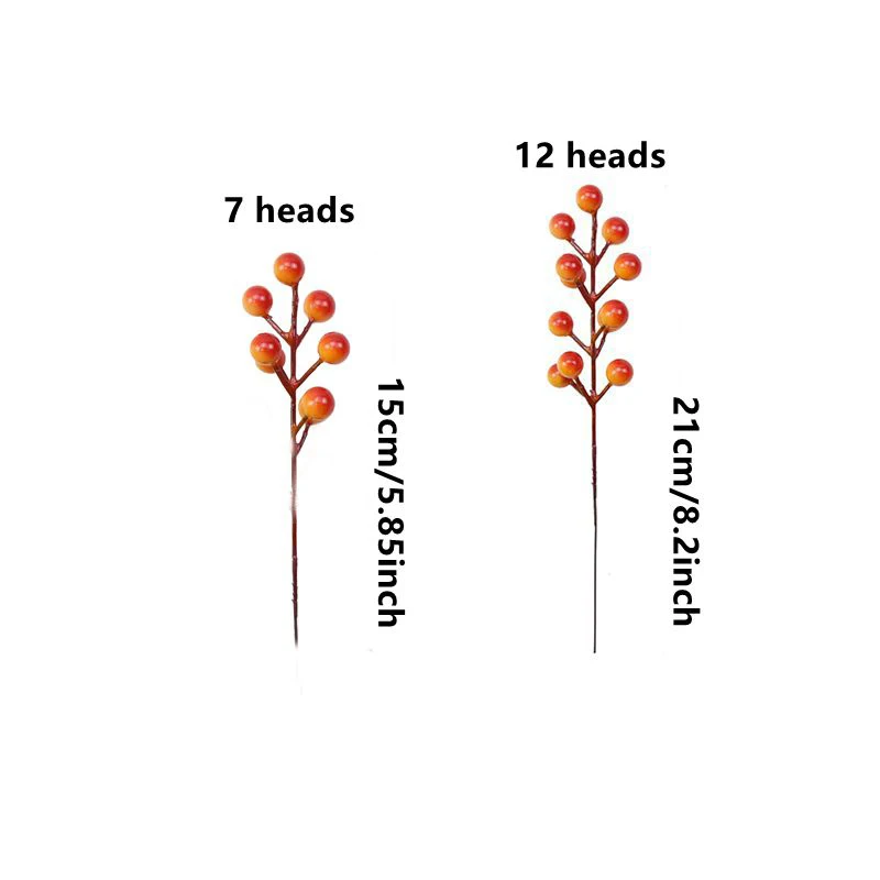 

Искусственные ягоды Холли, оранжевые, 10 шт.