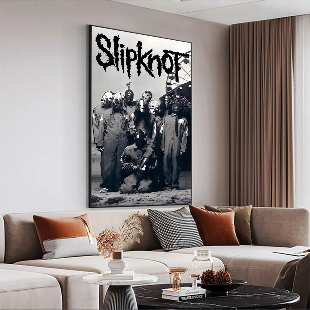 Самоклеящаяся художественная постер Rock Slipknot ретро наклейка из крафт-бумаги