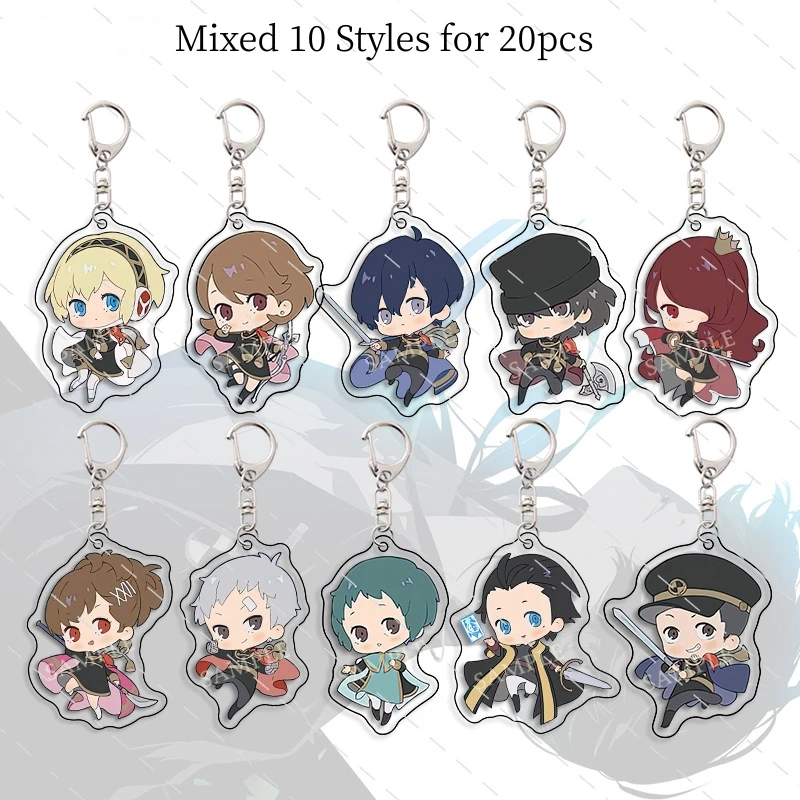 20 шт./лот брелок для ключей с изображением игры Persona 5 Рен Амимия Рюдзи Сакамото