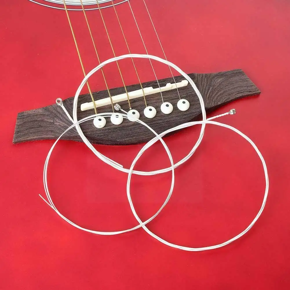 

6pcs/set Universal Acoustic Guitar String Folk Guitar Hexagonal Steel Core Strings For Musical Instruments Guitar Accessory U1a9