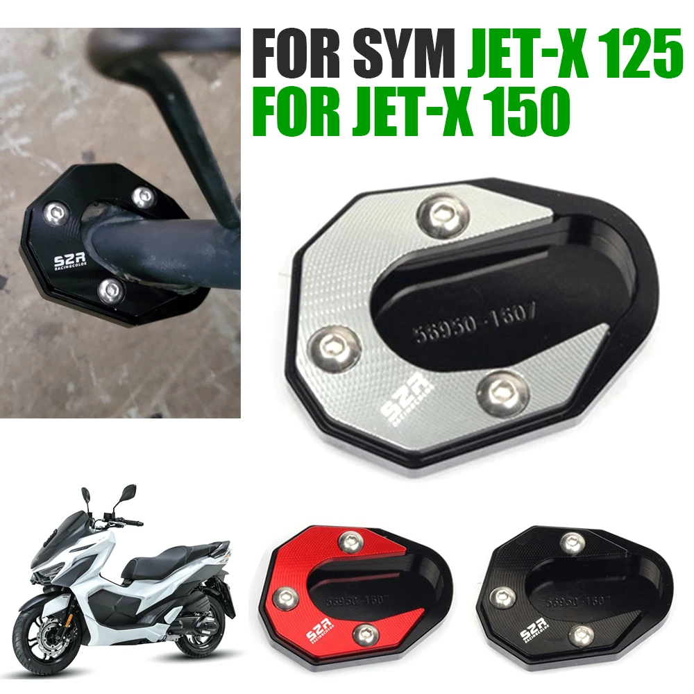 

For SYM JET-X 125 JET-X 150 X125 X150 JETX Motorcycle Accessories Kickstand Foot Side Stand Enlarge Plate Extension Pad Shelf