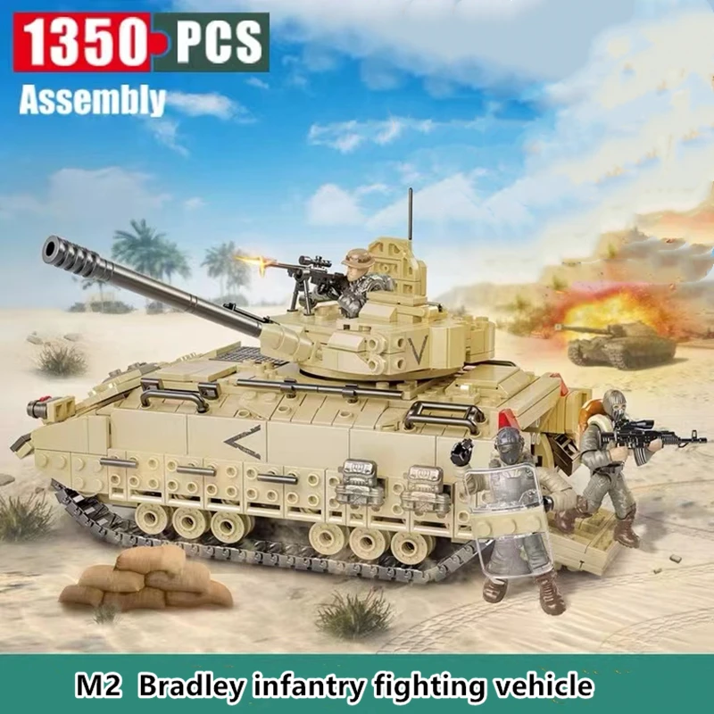 

Building Block Military Model Call of Duty Modern War M2 Bradley Infantry Fighting Vehicle Tank Toys Gift