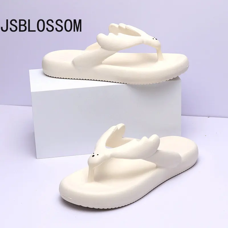 

Сланцы женские на толстой подошве, мягкая нескользящая подошва, платформа, клипса, носок, тапки для ванной комнаты, лето 2023