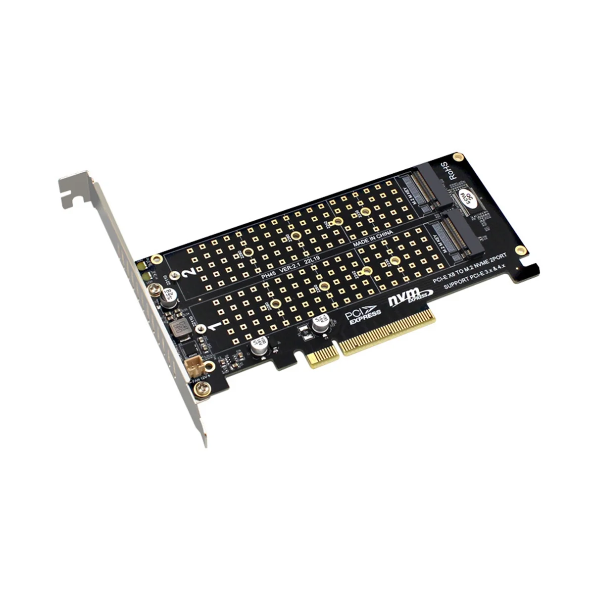 

PCI-E X8 X16 двойная дисковая передающая карта NVME M.2 MKEY SSD RAID рядом с устройствами расширения, PCI-E 3,0 4,0